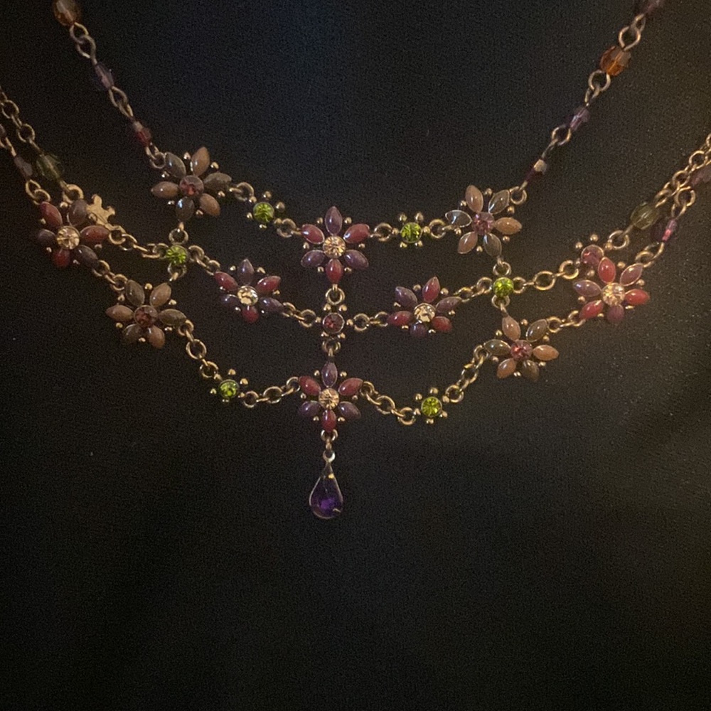 Vintage, elegant flower, necklace